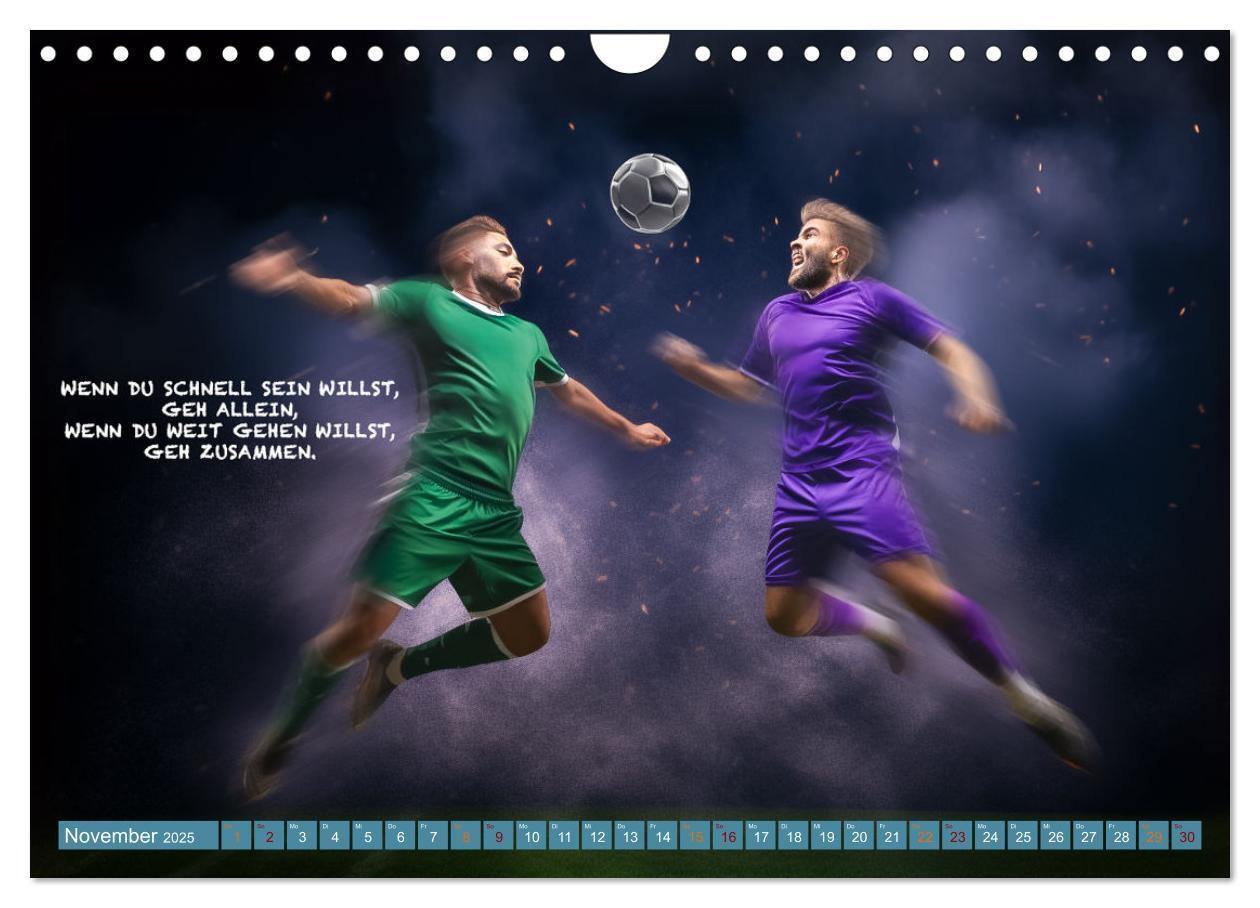 Bild: 9783457160763 | Fußball und tolle Sprüche (Wandkalender 2025 DIN A4 quer), CALVENDO...