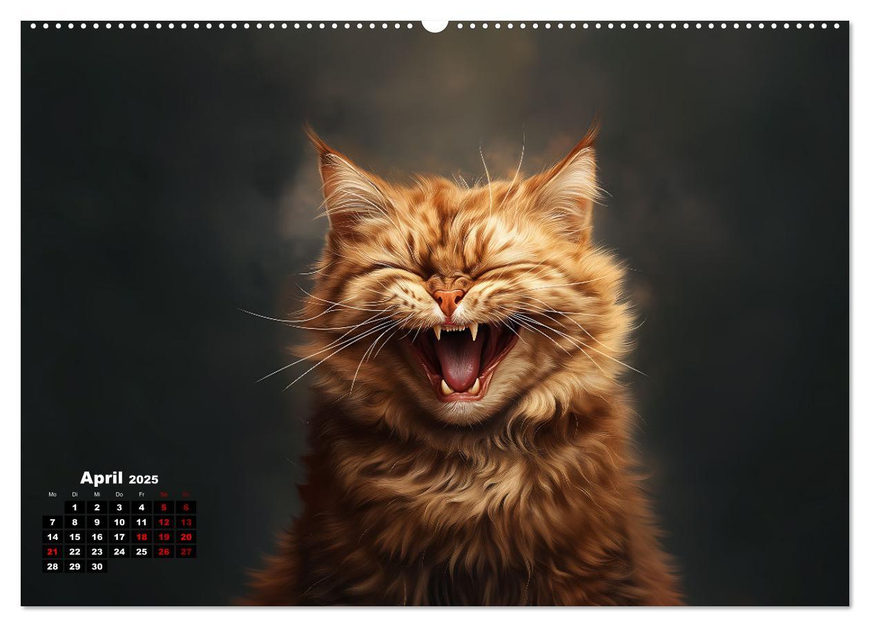 Bild: 9783457202036 | Auch Katzen lachen gern (Wandkalender 2025 DIN A2 quer), CALVENDO...