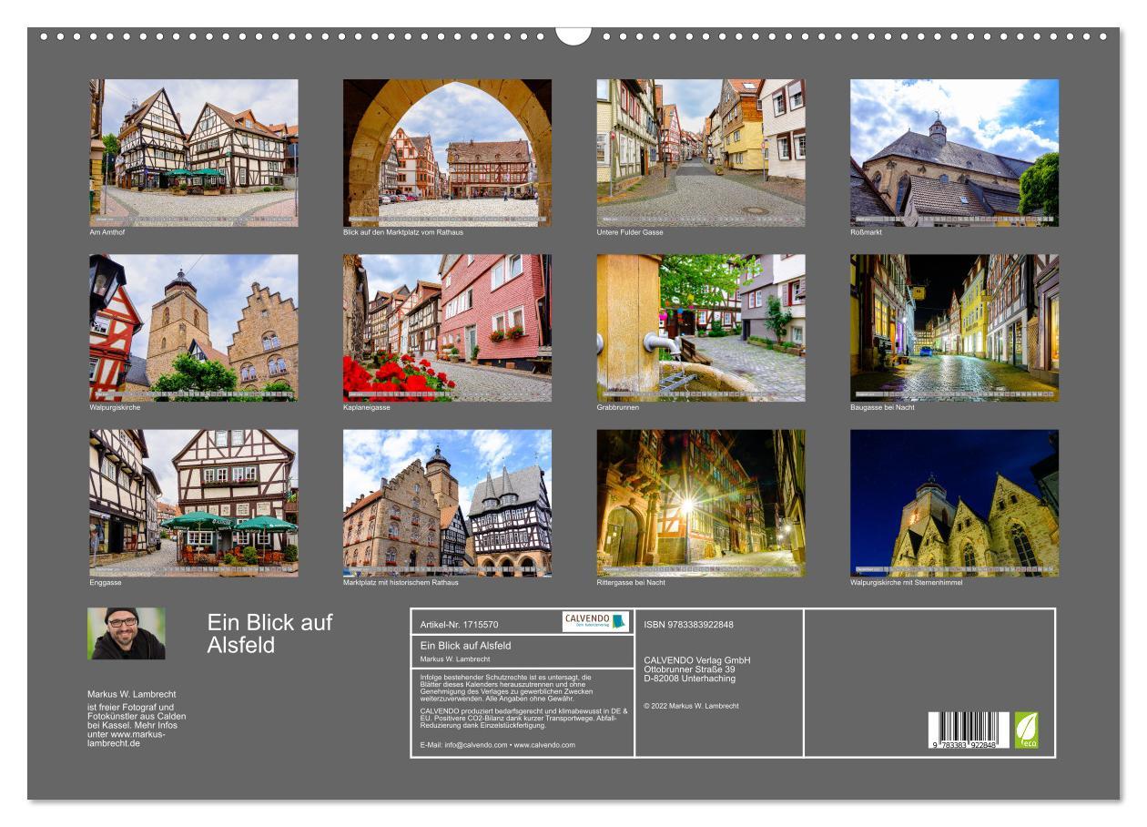 Bild: 9783383922848 | Ein Blick auf Alsfeld (Wandkalender 2025 DIN A2 quer), CALVENDO...