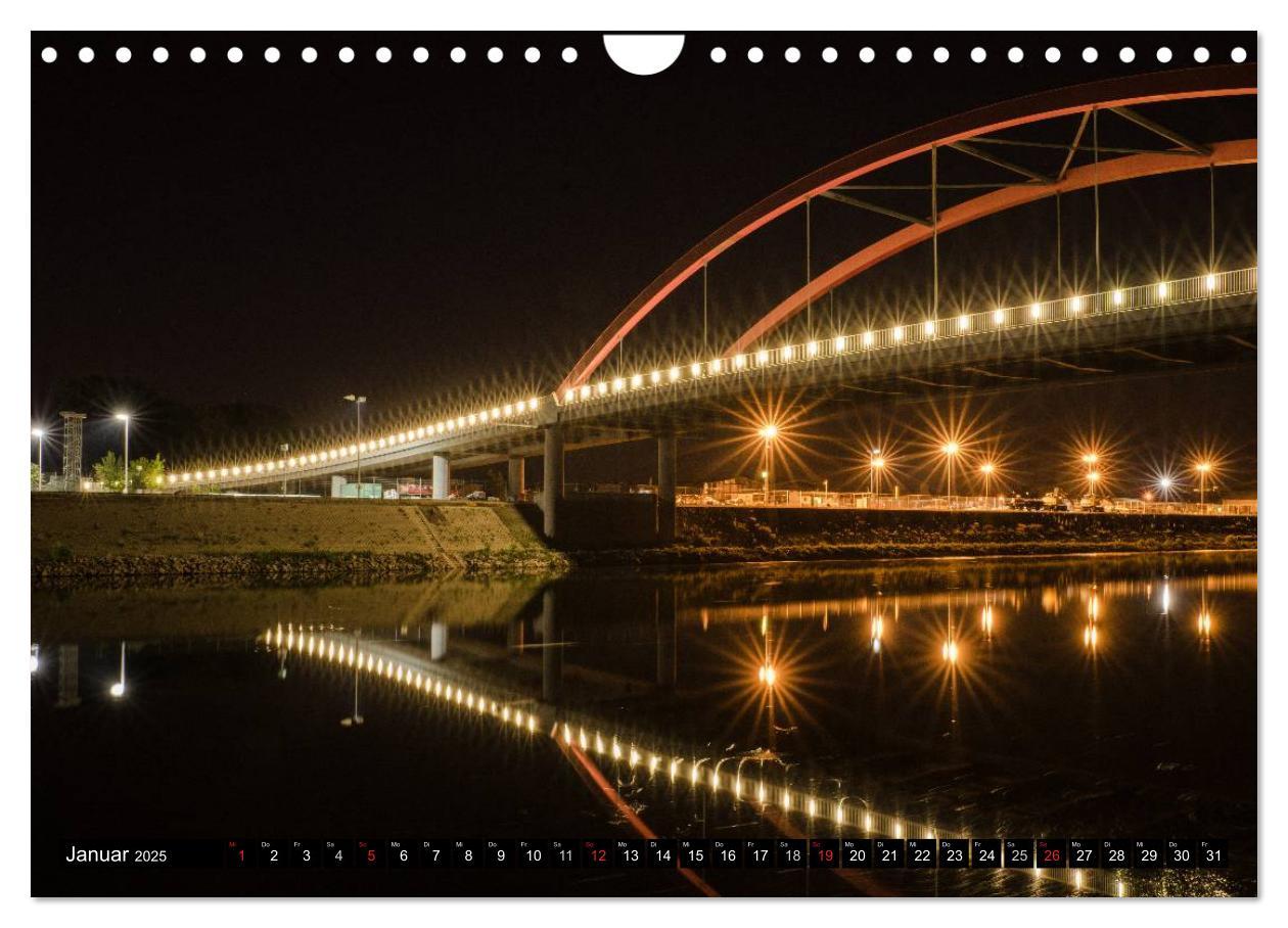 Bild: 9783435598373 | Mannheim 2025 - wenn es Nacht wird im Hafen (Wandkalender 2025 DIN...