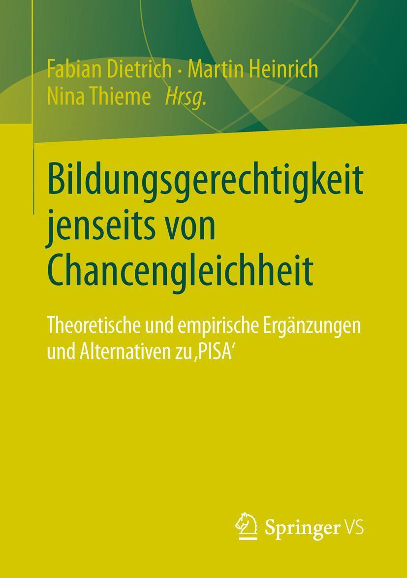 Cover: 9783531184241 | Bildungsgerechtigkeit jenseits von Chancengleichheit | Taschenbuch