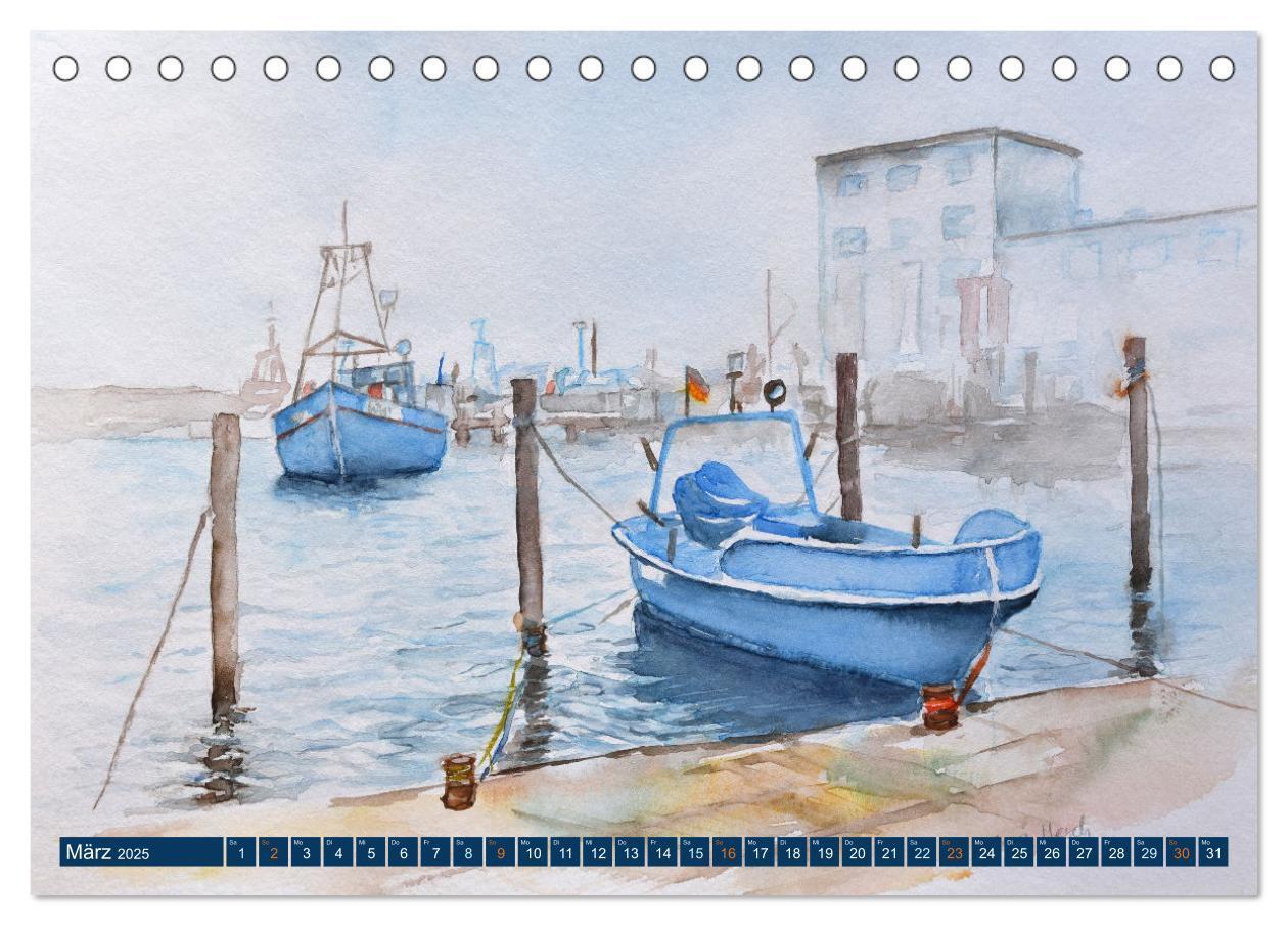 Bild: 9783435074082 | Rügen Impressionen in Aquarell (Tischkalender 2025 DIN A5 quer),...