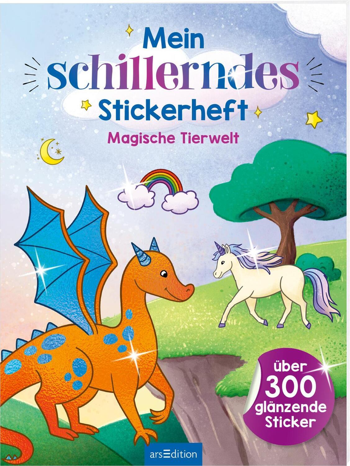 Cover: 9783845856872 | Mein schillerndes Stickerheft - Magische Tierwelt | Taschenbuch | 2024