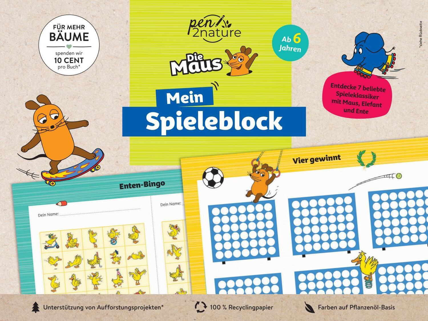 Cover: 9783987640841 | Die Maus - Mein Spieleblock | Pen2nature | Taschenbuch | 96 S. | 2024