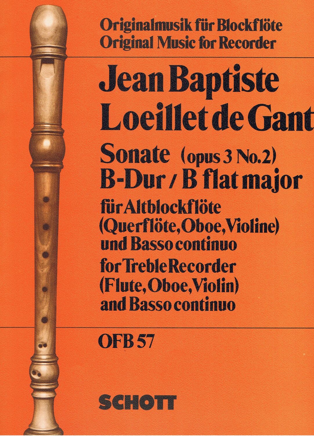 Cover: 9790001099455 | Sonate B Op.3/2 | Jean-Baptiste Loeillet | Buch | Schott Music