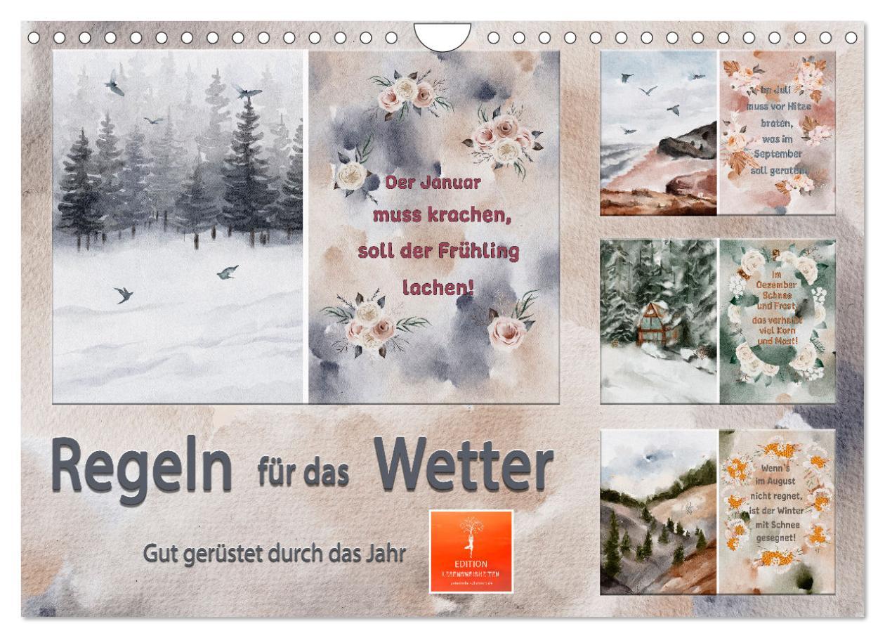 Cover: 9783435080571 | Regeln für das Wetter (Wandkalender 2025 DIN A4 quer), CALVENDO...