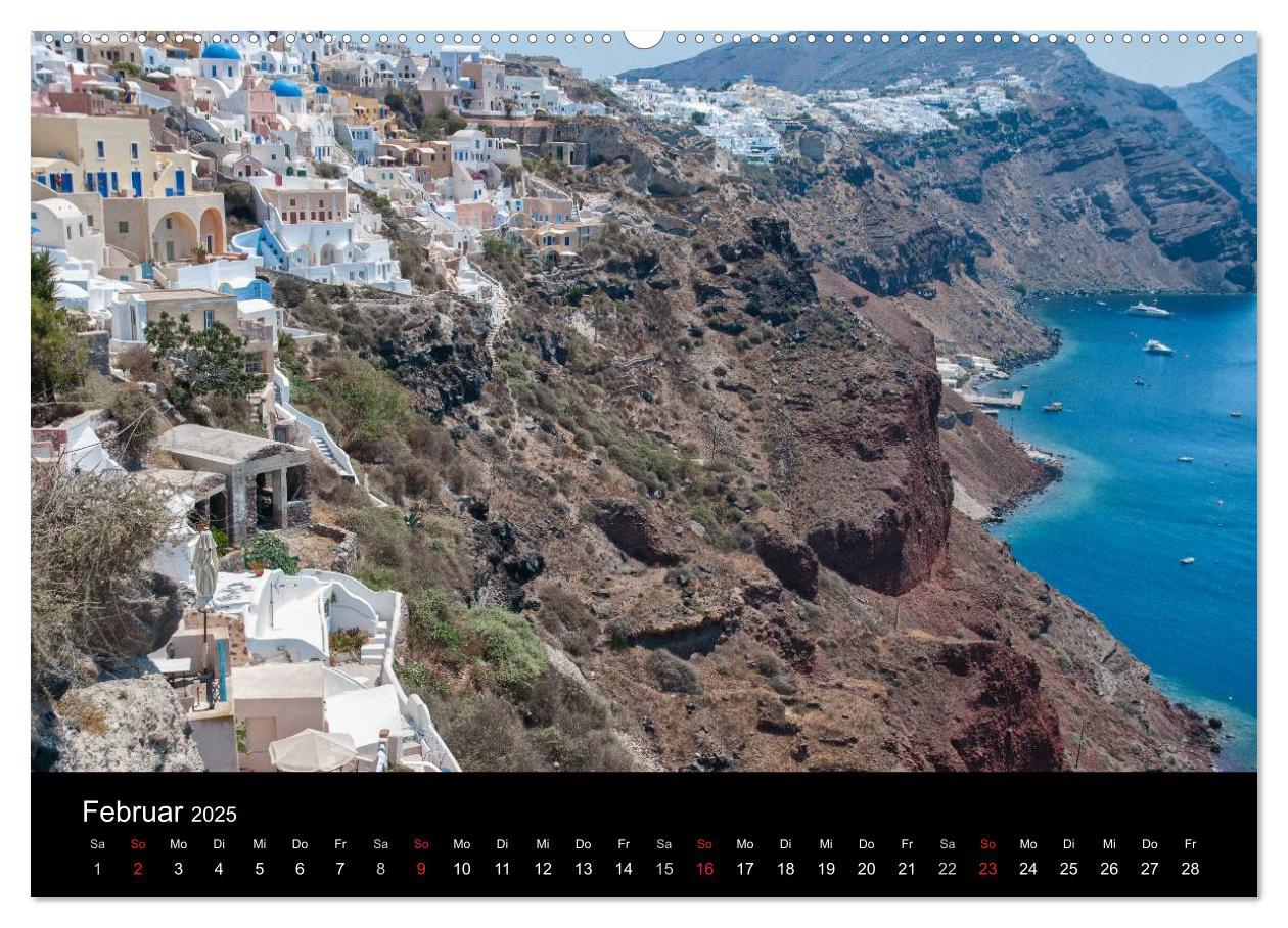 Bild: 9783435563944 | Zauberhaftes Santorin (Wandkalender 2025 DIN A2 quer), CALVENDO...