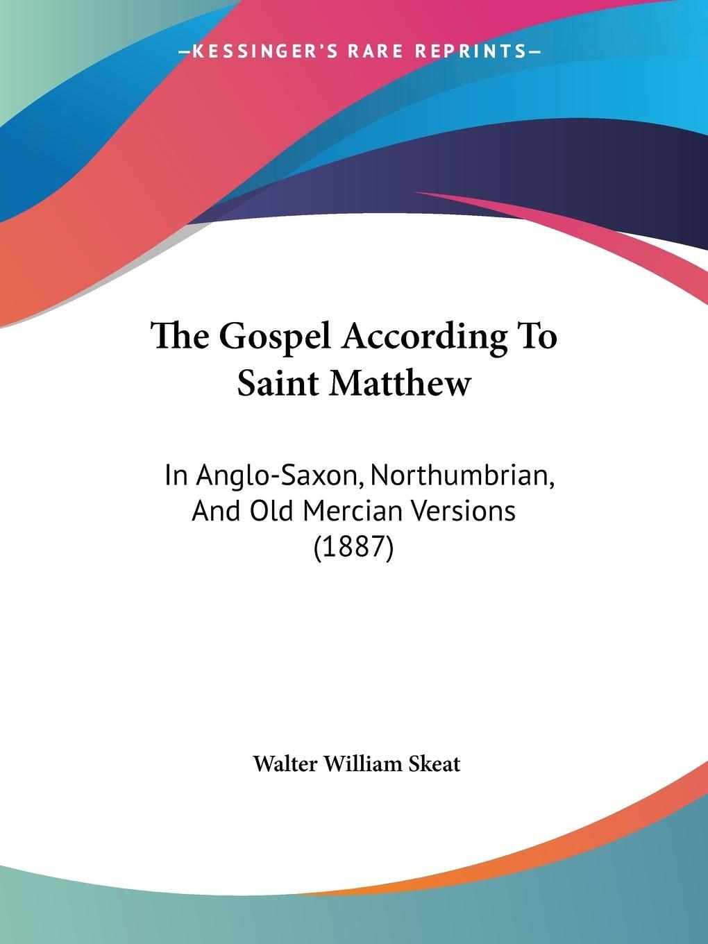 Cover: 9781104913601 | The Gospel According To Saint Matthew | Walter William Skeat | Buch