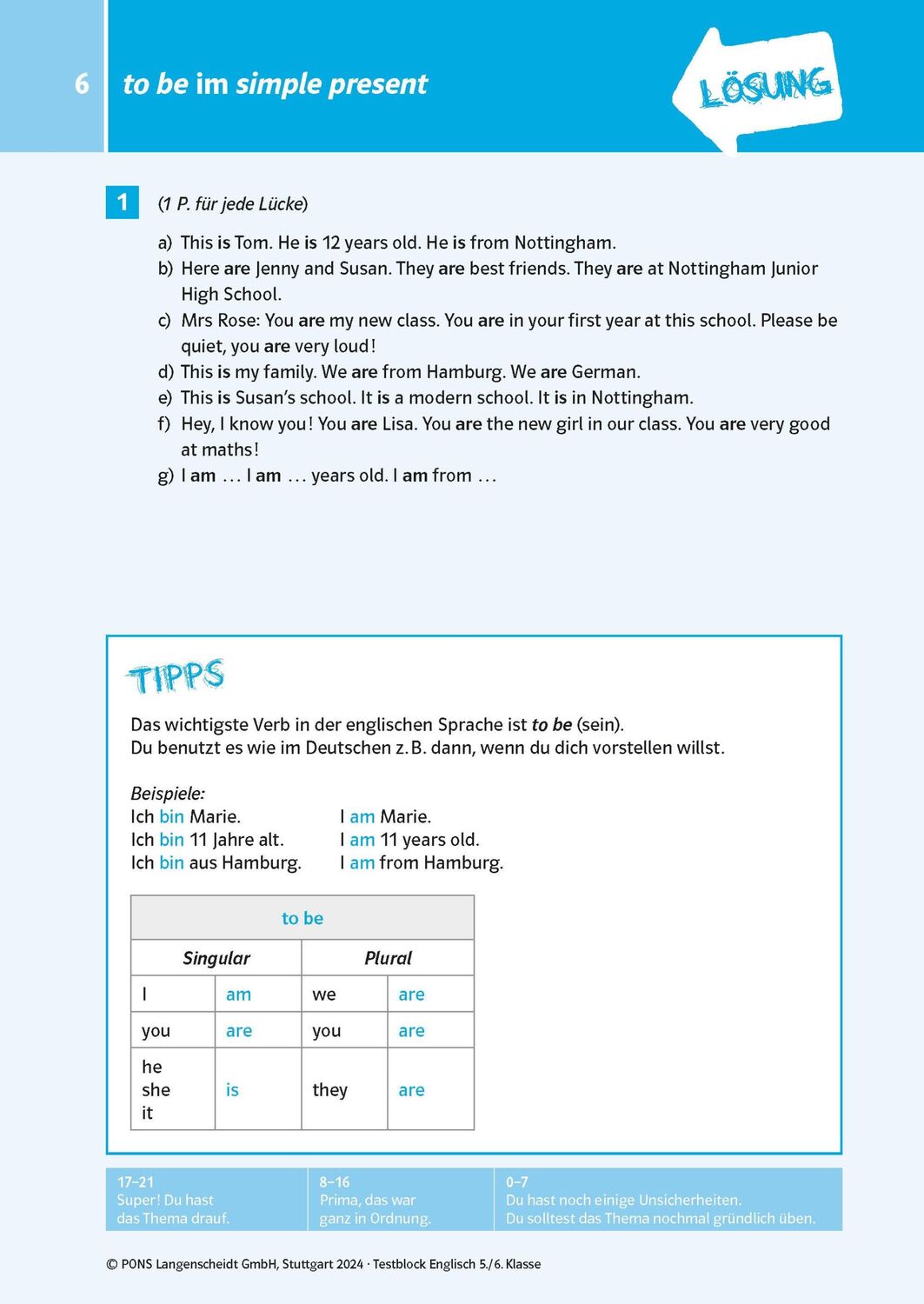 Bild: 9783125626010 | PONS Der große Testblock Englisch 5./6. Klasse | Taschenbuch | 208 S.