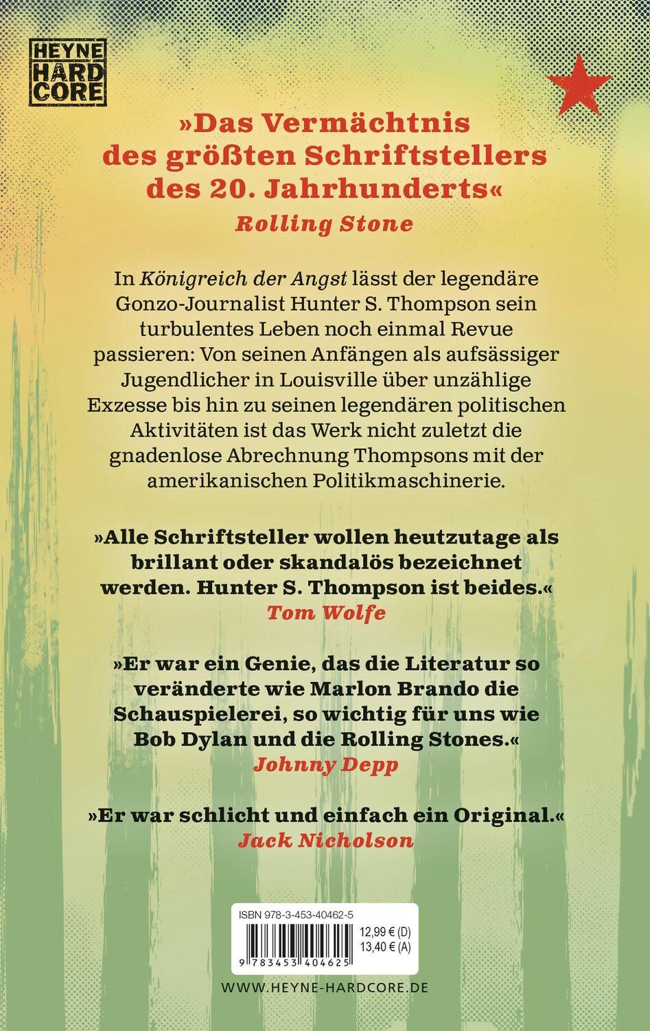 Bild: 9783453404625 | Königreich der Angst | Hunter S. Thompson | Taschenbuch | Deutsch