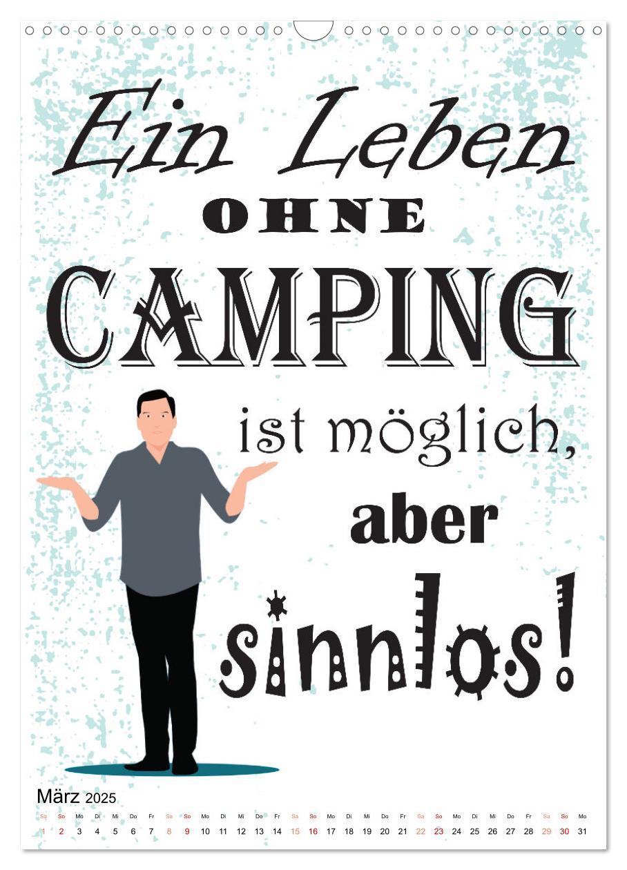 Bild: 9783435889563 | CampingSprüche (Wandkalender 2025 DIN A3 hoch), CALVENDO...