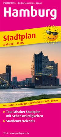 Cover: 9783961322206 | Hamburg. Stadtplan 1:18 000 | (Land-)Karte | Stadtplan (PUBLICPRESS)