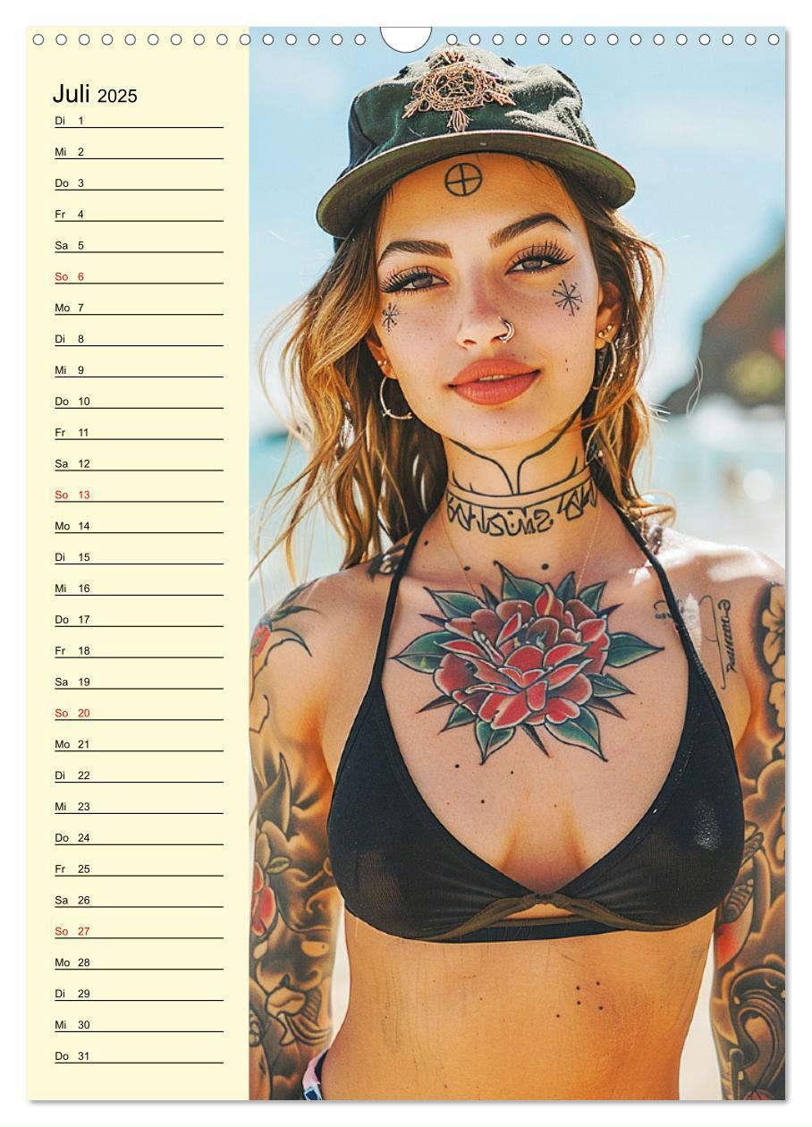 Bild: 9783457129180 | Coole Tatoo-Girls. Hübsch, modern und selbstbewusst (Wandkalender...