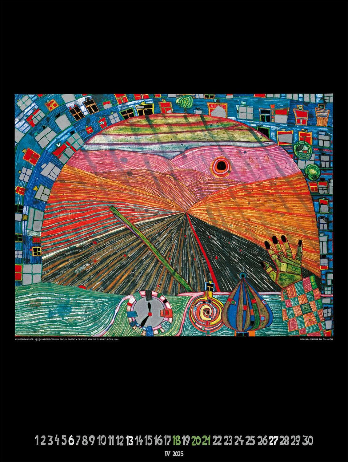 Bild: 9783910430112 | Großer Hundertwasser Art Calendar 2025 | Limited Collectors Edition