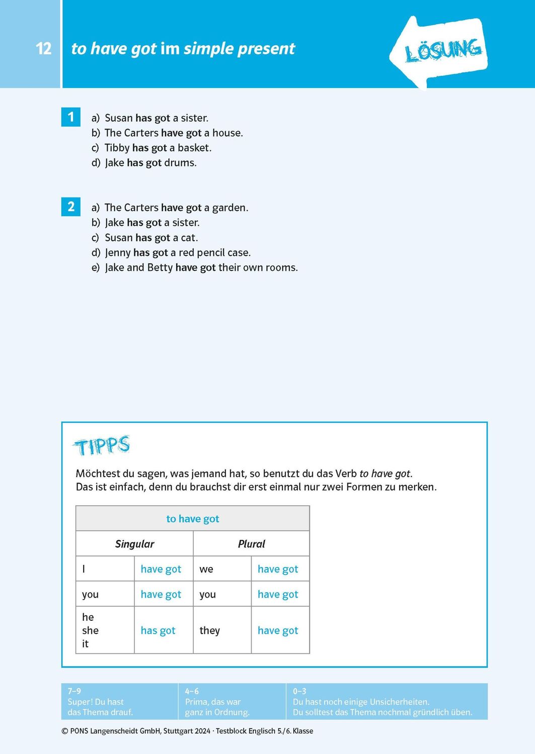 Bild: 9783125626010 | PONS Der große Testblock Englisch 5./6. Klasse | Taschenbuch | 208 S.