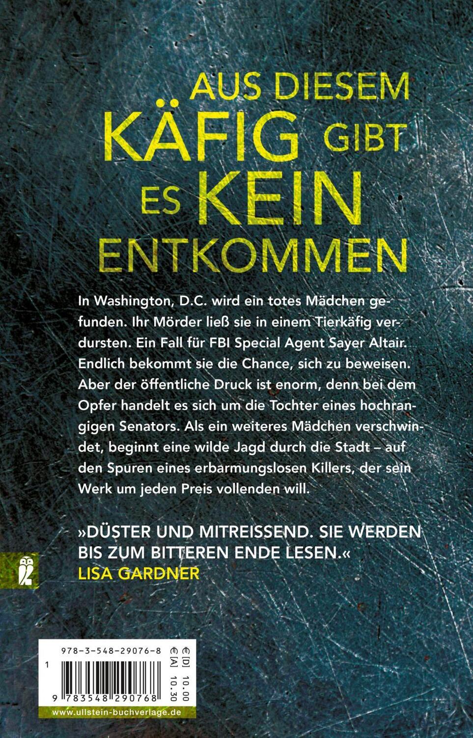 Rückseite: 9783548290768 | Todeskäfig | Ellison Cooper | Taschenbuch | Ein Sayer-Altair-Thriller