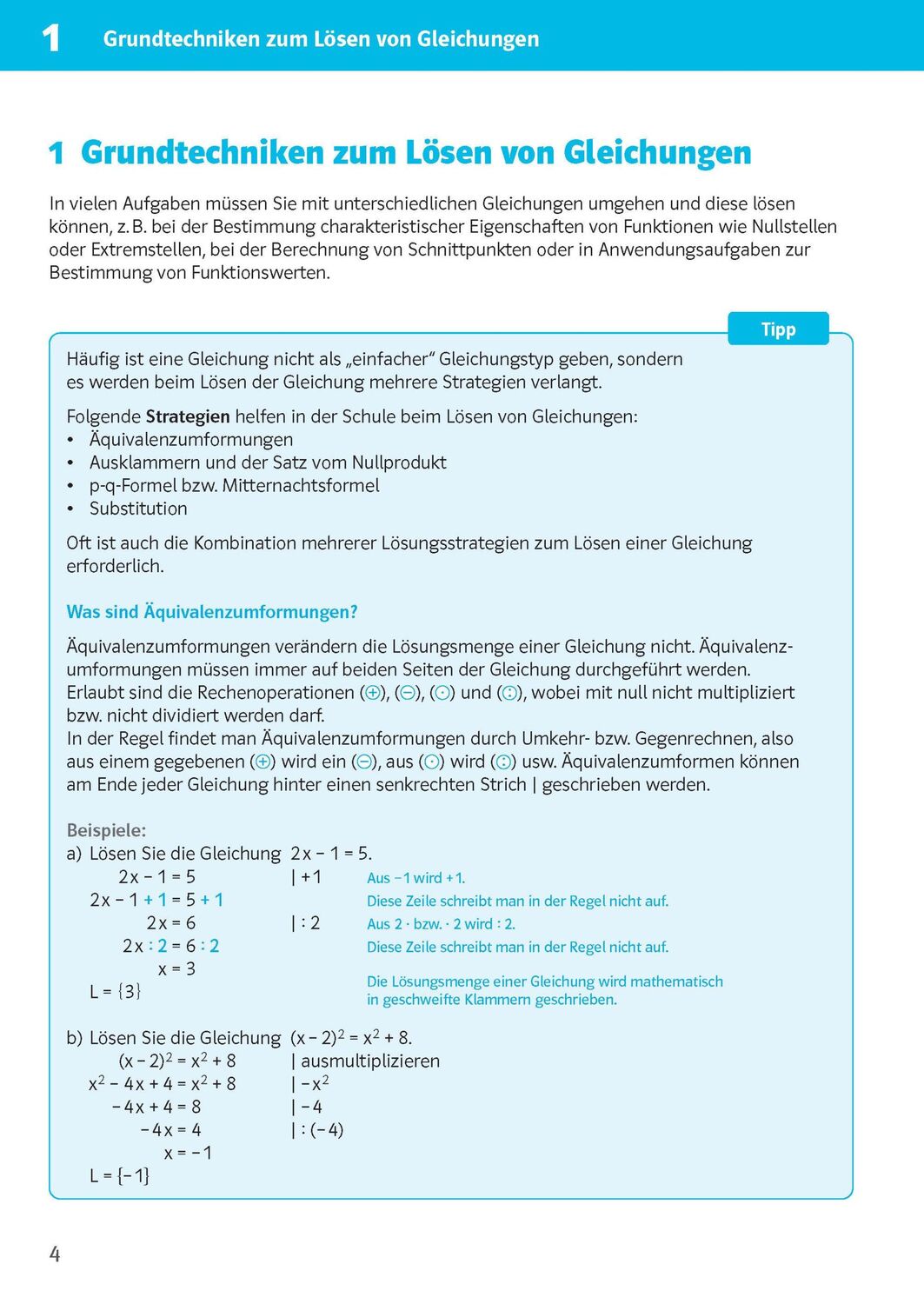 Bild: 9783129496473 | Sicher im Abi 10-Minuten-Training Oberstufe Mathematik Gleichungen