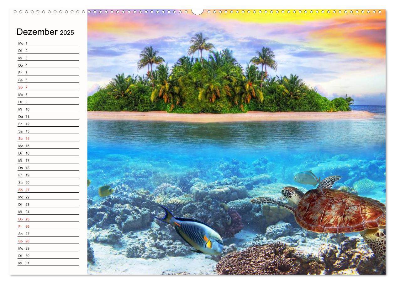 Bild: 9783435488391 | Paradiese. Karibik und Südsee über und unter Wasser (Wandkalender...