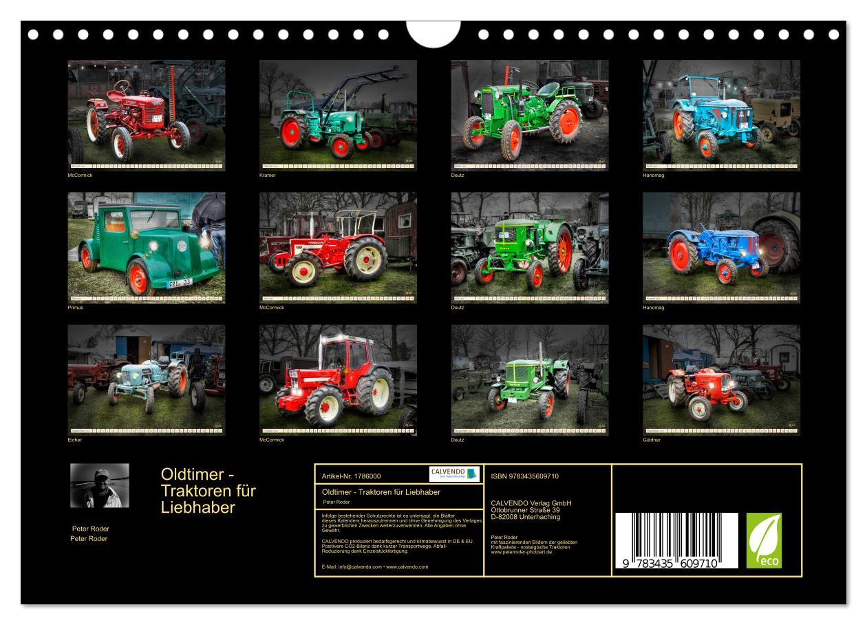 Bild: 9783435609710 | Oldtimer - Traktoren für Liebhaber (Wandkalender 2025 DIN A4 quer),...