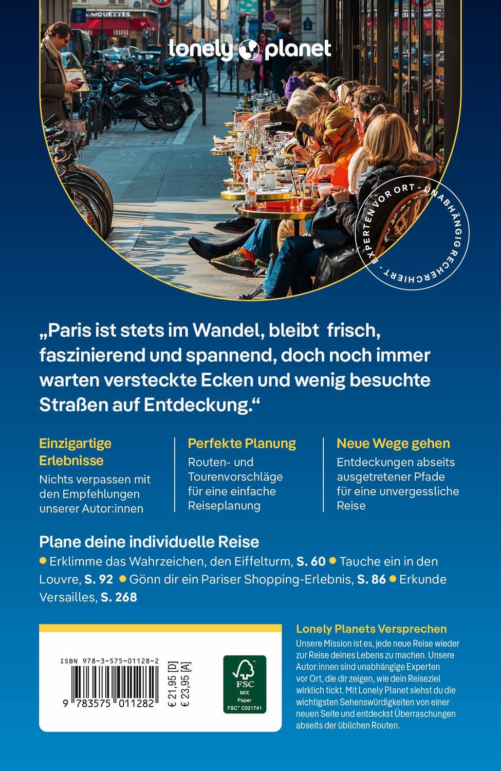 Rückseite: 9783575011282 | LONELY PLANET Reiseführer Paris | Alexis Averbuck (u. a.) | Buch