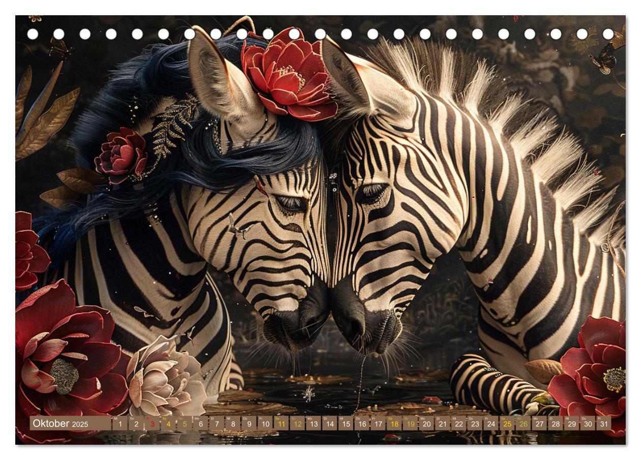 Bild: 9783457146194 | ZEBRAS - Modern Art (Tischkalender 2025 DIN A5 quer), CALVENDO...