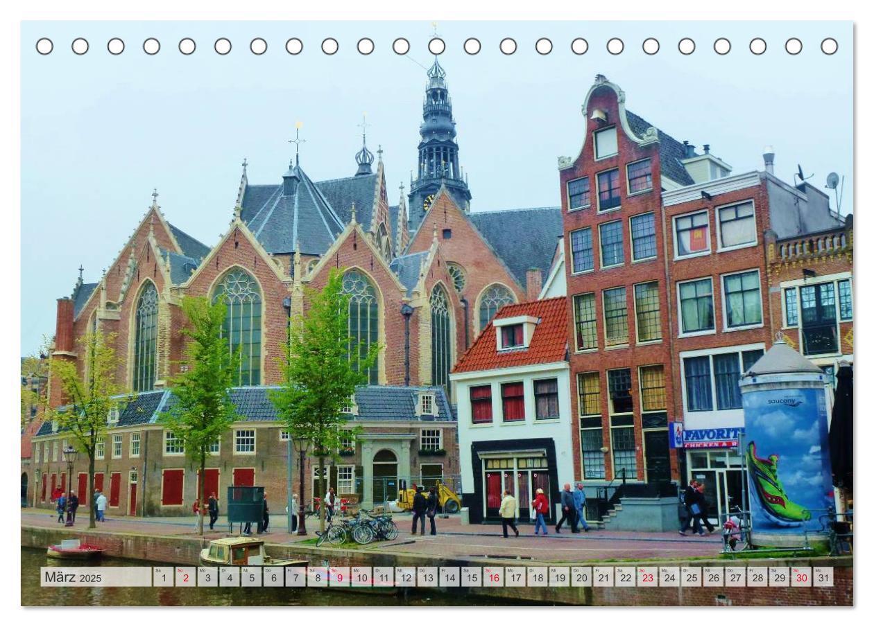 Bild: 9783435805075 | Amsterdam (Tischkalender 2025 DIN A5 quer), CALVENDO Monatskalender