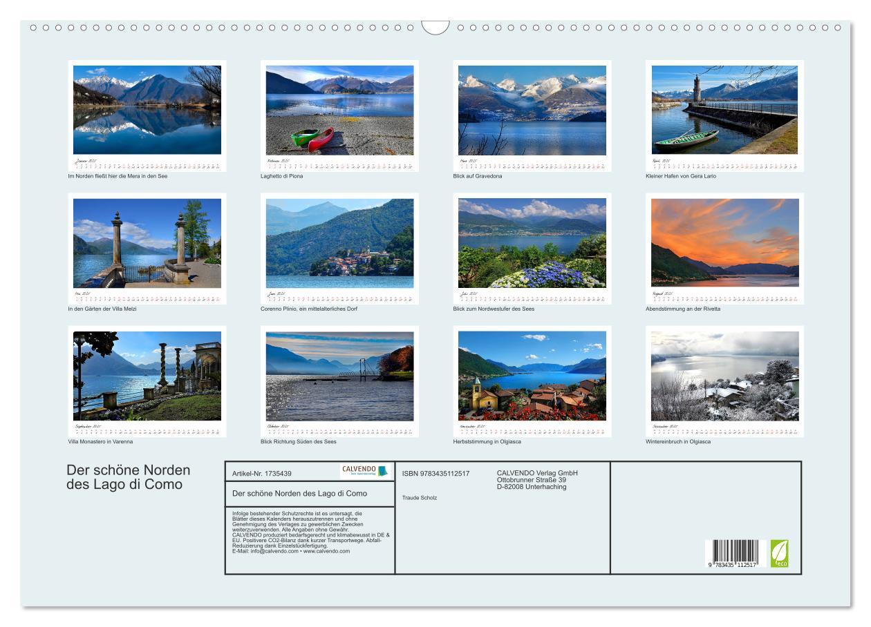 Bild: 9783435112517 | Der schöne Norden des Lago di Como (Wandkalender 2025 DIN A2 quer),...