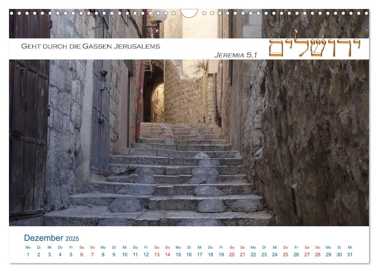 Bild: 9783435677863 | Jerusalem. Kalender mit Bibelworten (Wandkalender 2025 DIN A3...