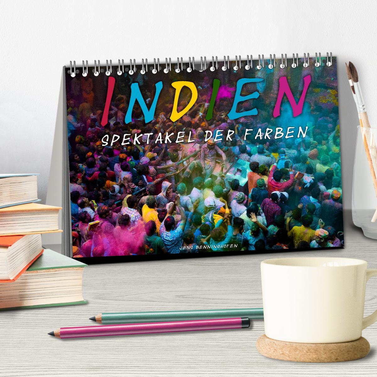 Bild: 9783435147663 | Indien - Spektakel der Farben (Tischkalender 2025 DIN A5 quer),...