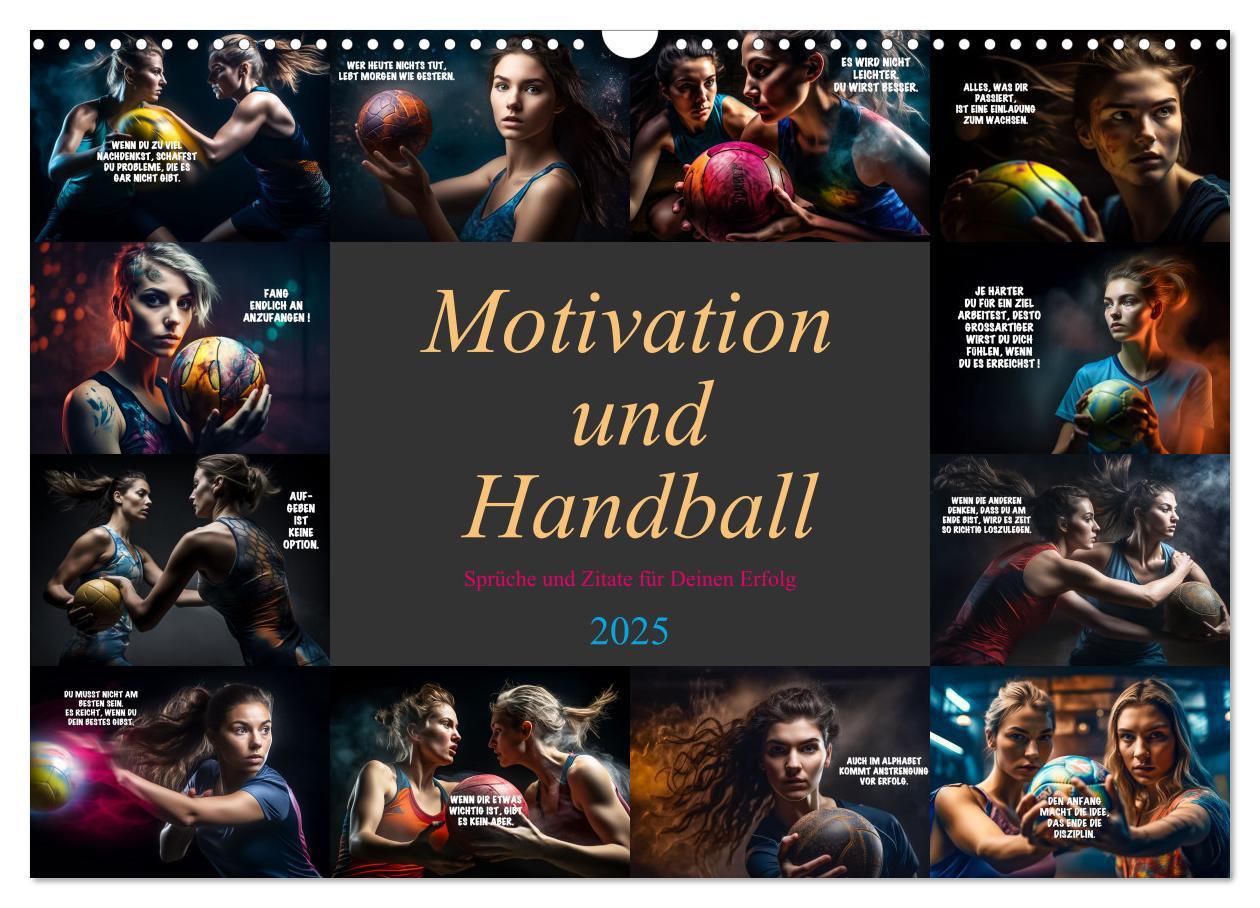 Cover: 9783383904622 | Motivation und Handball (Wandkalender 2025 DIN A3 quer), CALVENDO...