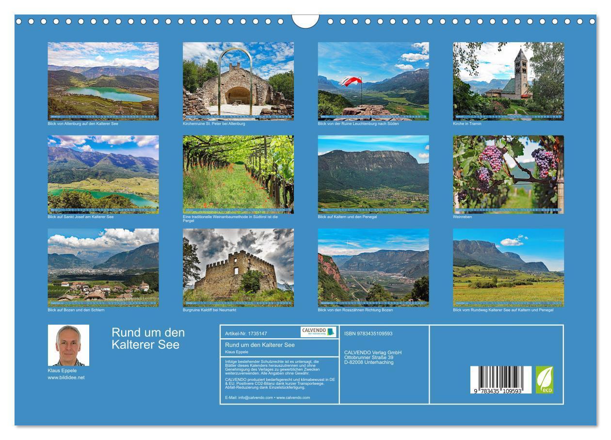 Bild: 9783435109593 | Rund um den Kalterer See (Wandkalender 2025 DIN A3 quer), CALVENDO...