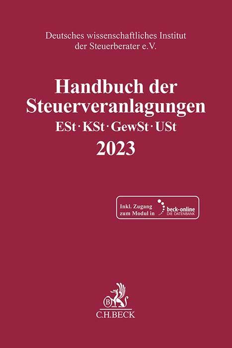 Cover: 9783406812866 | Handbuch der Steuerveranlagungen | V. | Bundle | 1 Buch | Deutsch