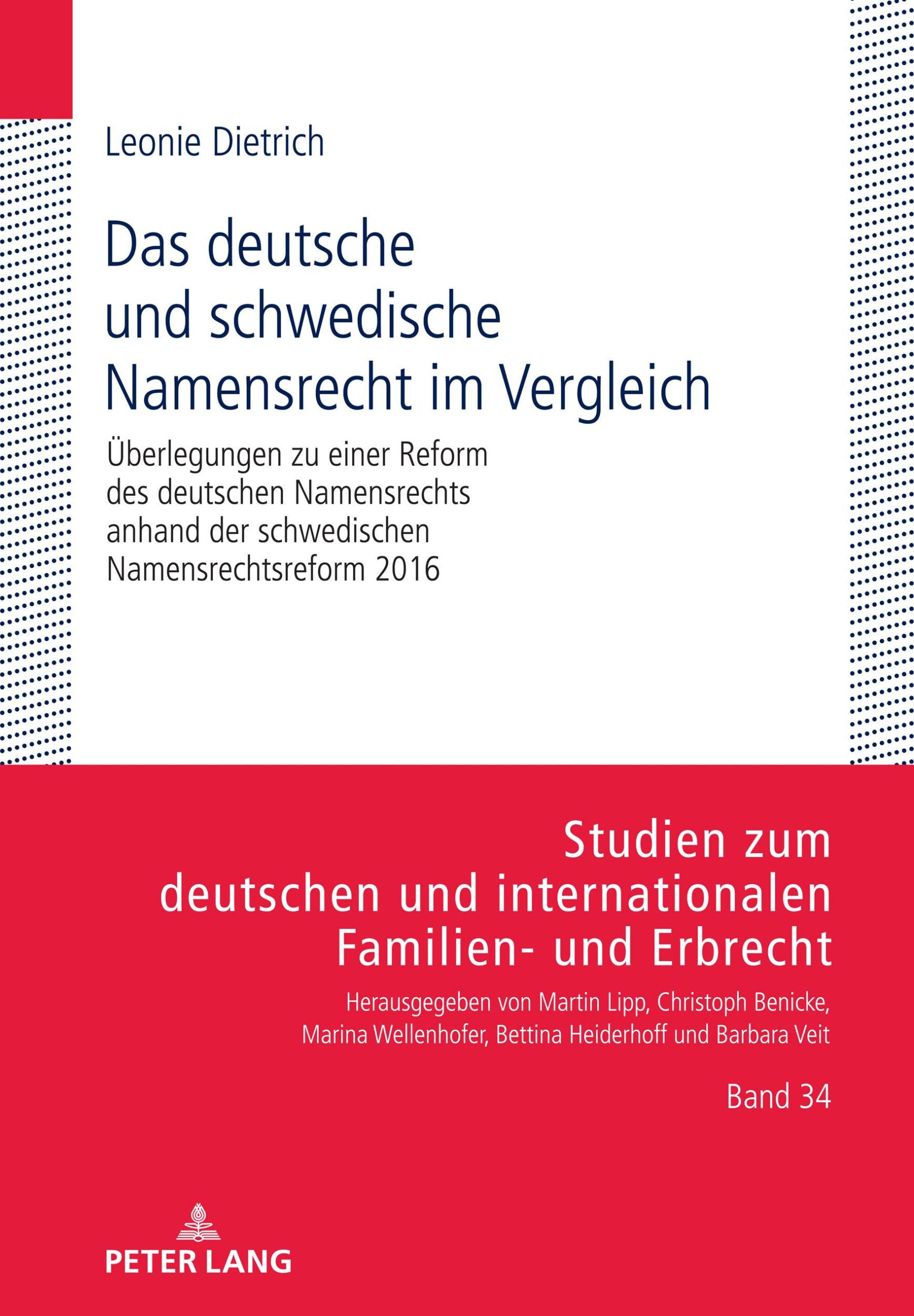 Cover: 9783631887943 | Das deutsche und schwedische Namensrecht im Vergleich | Dietrich