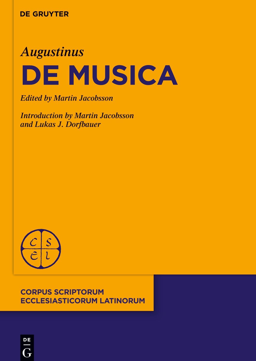 Cover: 9783110469653 | De Musica | Augustinus | Buch | HC runder Rücken kaschiert | VIII