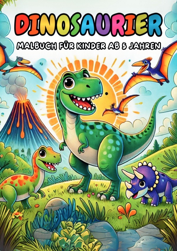 Cover: 9783818713362 | Dinosaurier Malbuch für Kinder ab 5 Jahren | Anne Dreams | Taschenbuch