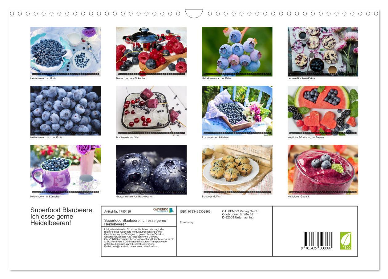 Bild: 9783435308866 | Superfood Blaubeere. Ich esse gerne Heidelbeeren! (Wandkalender...