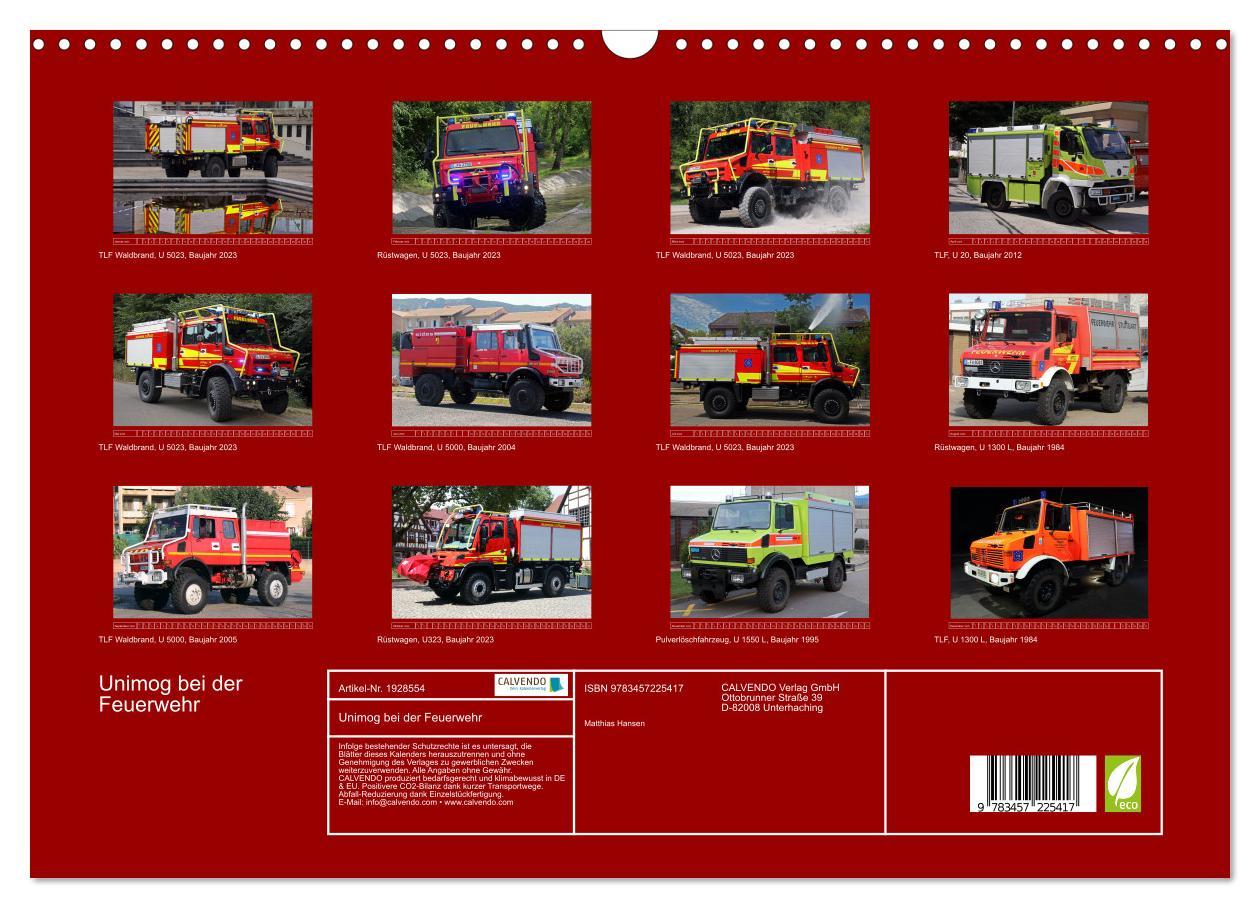 Bild: 9783457225417 | Unimog bei der Feuerwehr (Wandkalender 2025 DIN A3 quer), CALVENDO...