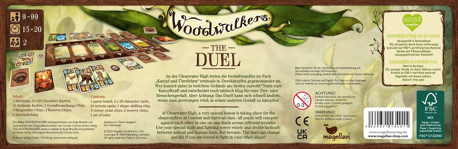 Rückseite: 4260671134015 | Woodwalkers - The Duel | Katja Brandis (u. a.) | Spiel | Woodwalkers