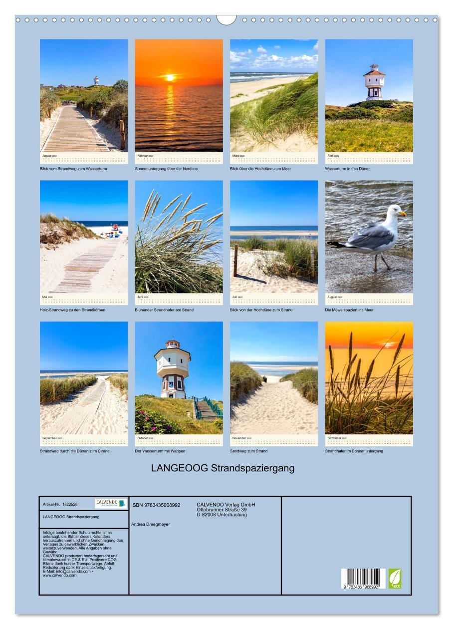 Bild: 9783435968992 | LANGEOOG Strandspaziergang (Wandkalender 2025 DIN A2 hoch),...