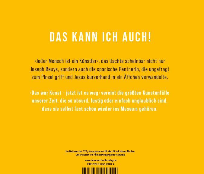 Rückseite: 9783832169404 | Das war Kunst, jetzt ist es weg | Cora Wucherer | Buch | 112 S. | 2024