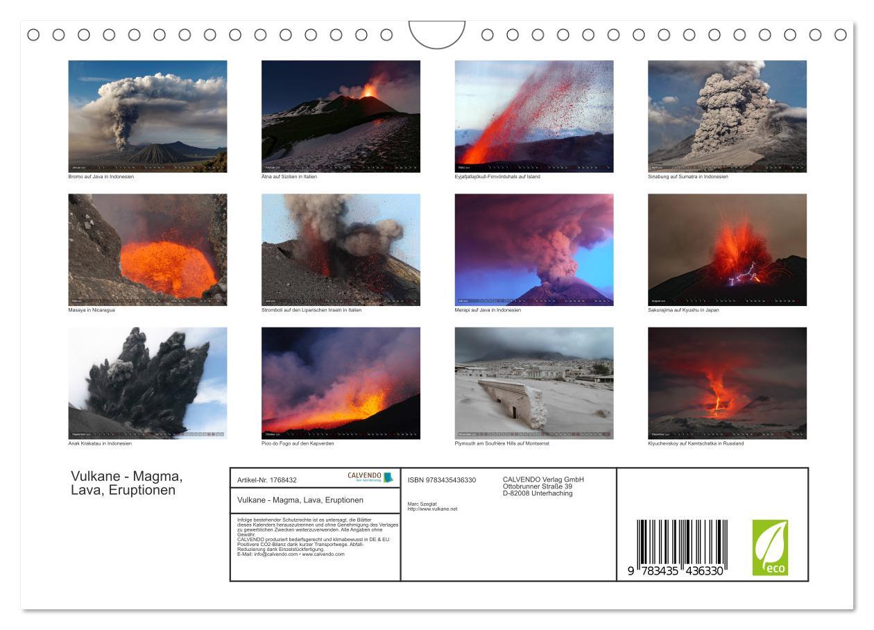 Bild: 9783435436330 | Vulkane - Magma, Lava, Eruptionen (Wandkalender 2025 DIN A4 quer),...