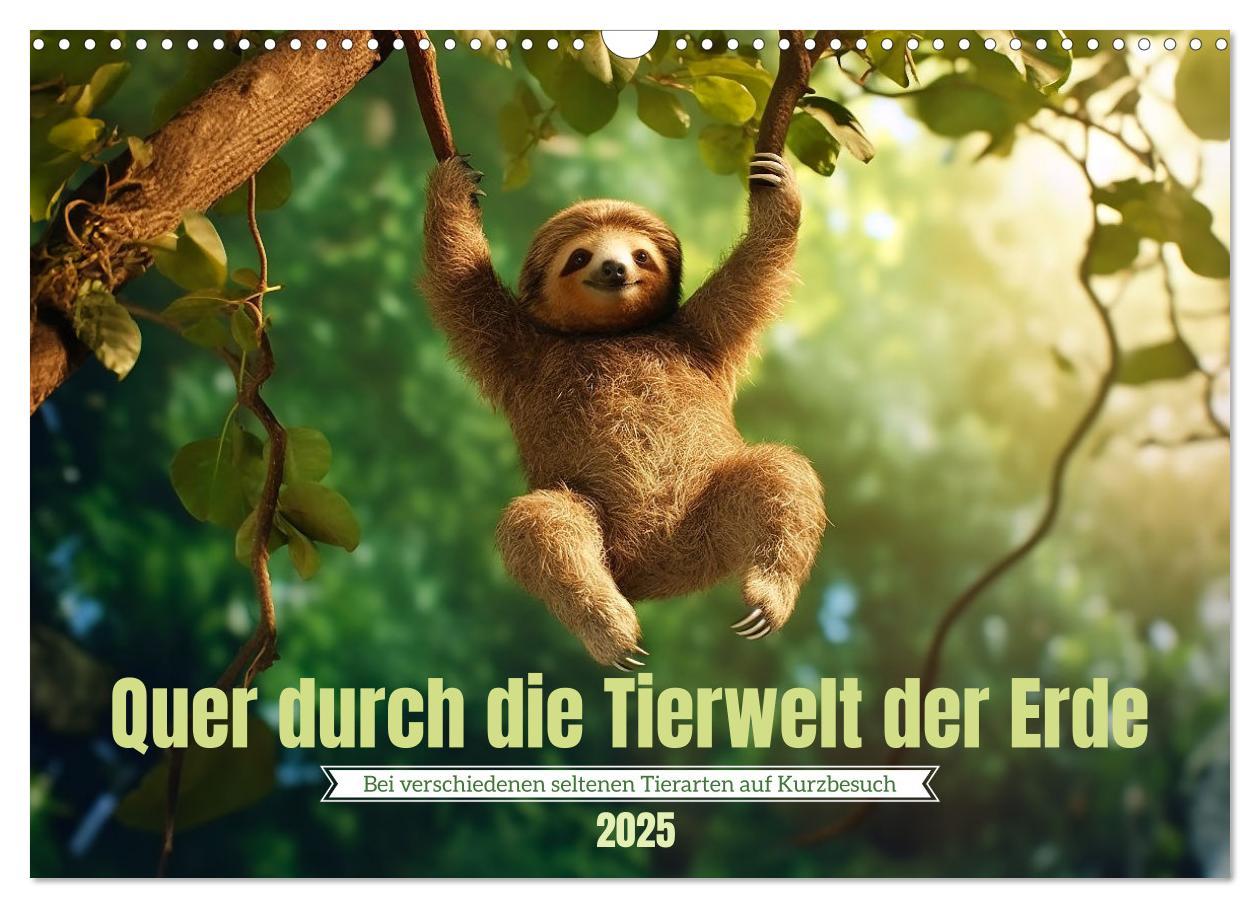 Cover: 9783383890482 | Quer durch die Tierwelt der Erde (Wandkalender 2025 DIN A3 quer),...