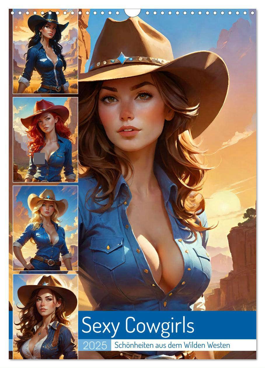 Cover: 9783383785825 | Sexy Cowgirls. Schönheiten aus dem Wilden Westen (Wandkalender 2025...