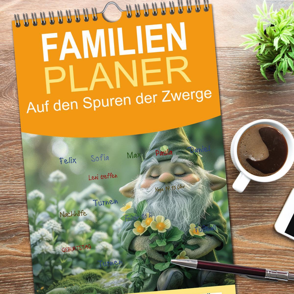 Bild: 9783457191651 | Familienplaner 2025 - Auf den Spuren der Zwerge mit 5 Spalten...