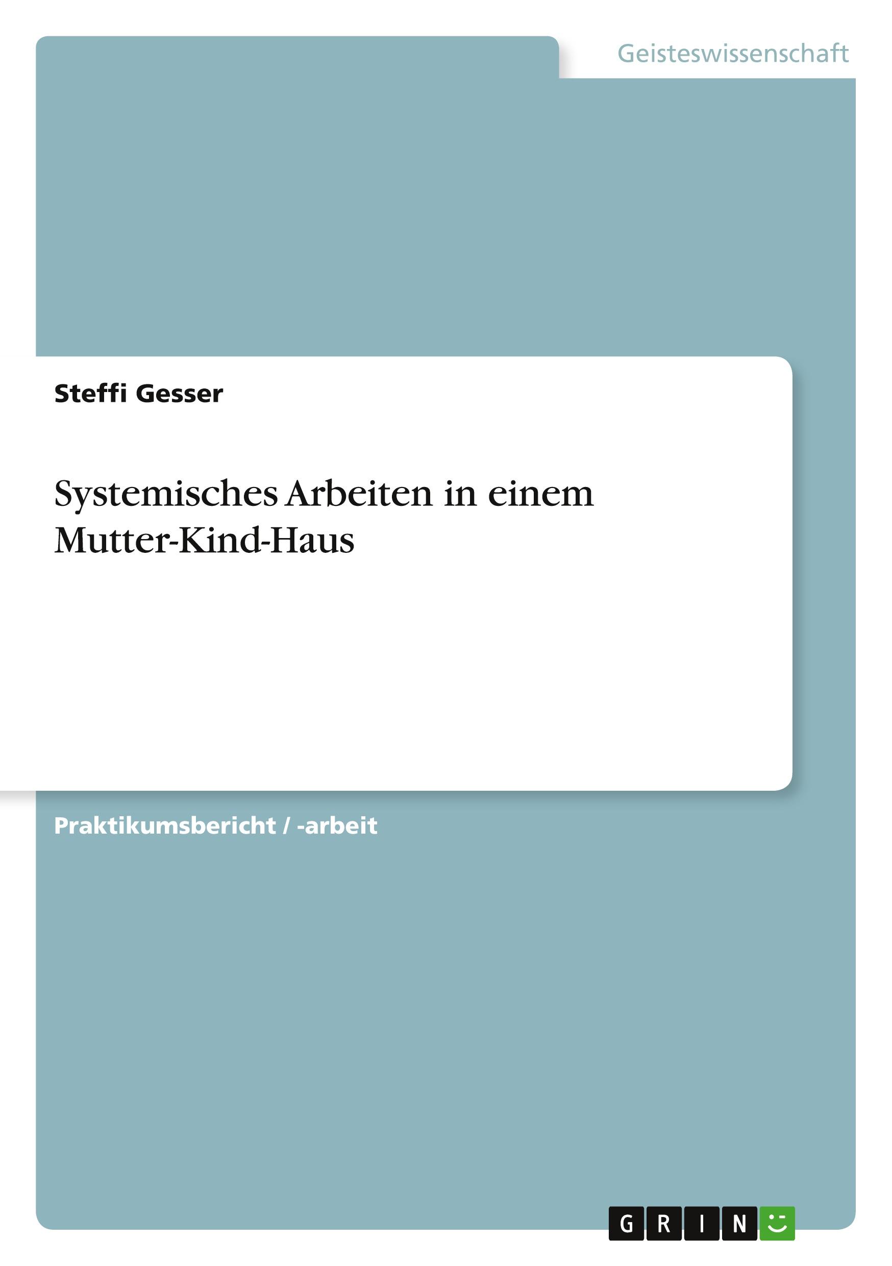 Cover: 9783346546449 | Systemisches Arbeiten in einem Mutter-Kind-Haus | Steffi Gesser | Buch