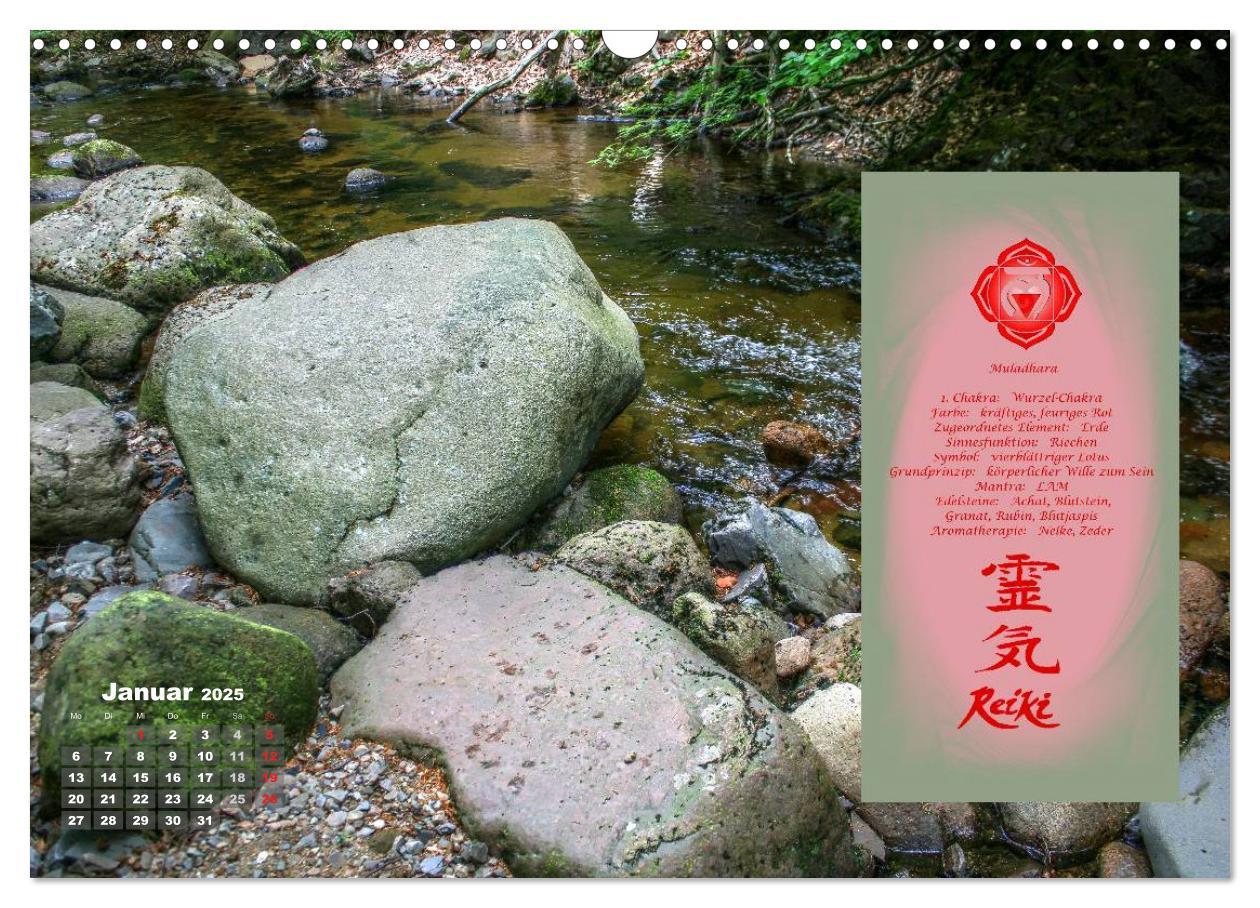 Bild: 9783435602254 | REIKI - Chakrameditation (Wandkalender 2025 DIN A3 quer), CALVENDO...