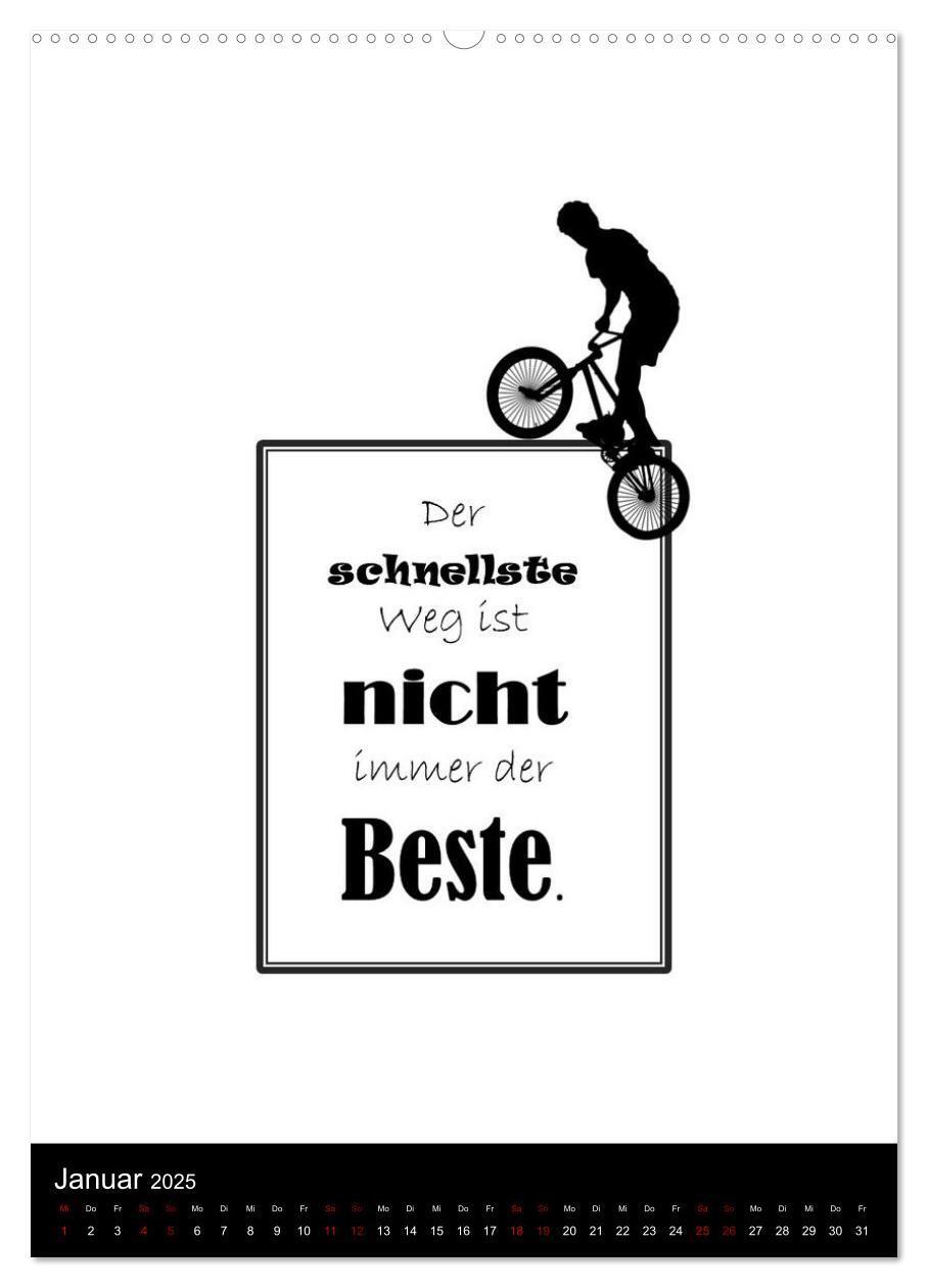 Bild: 9783435916030 | Markante, freche Sprüche rund ums Radfahren (Wandkalender 2025 DIN...