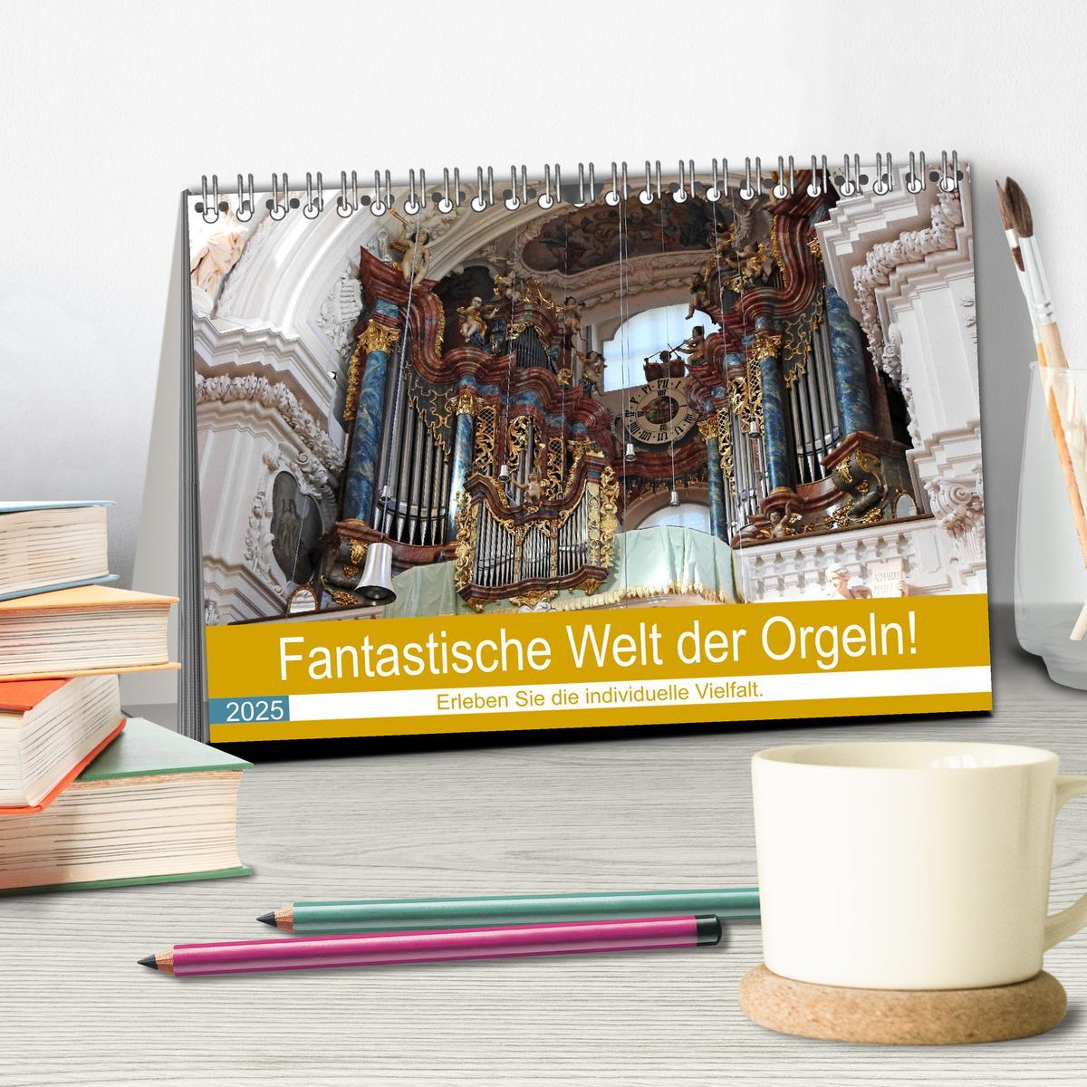 Bild: 9783435159611 | Fantastische Welt der Orgeln (Tischkalender 2025 DIN A5 quer),...