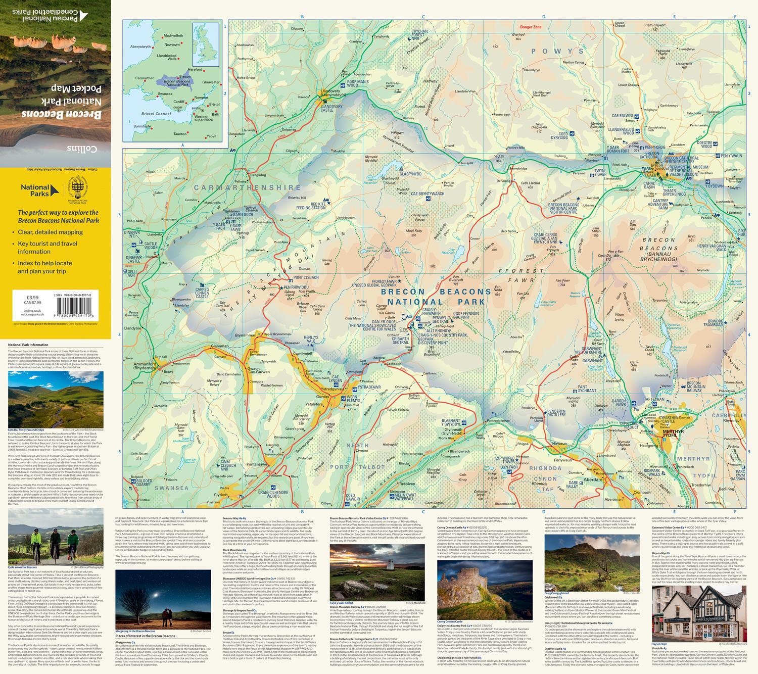 Bild: 9780008439170 | Brecon Beacons National Park Pocket Map | National Parks UK (u. a.)