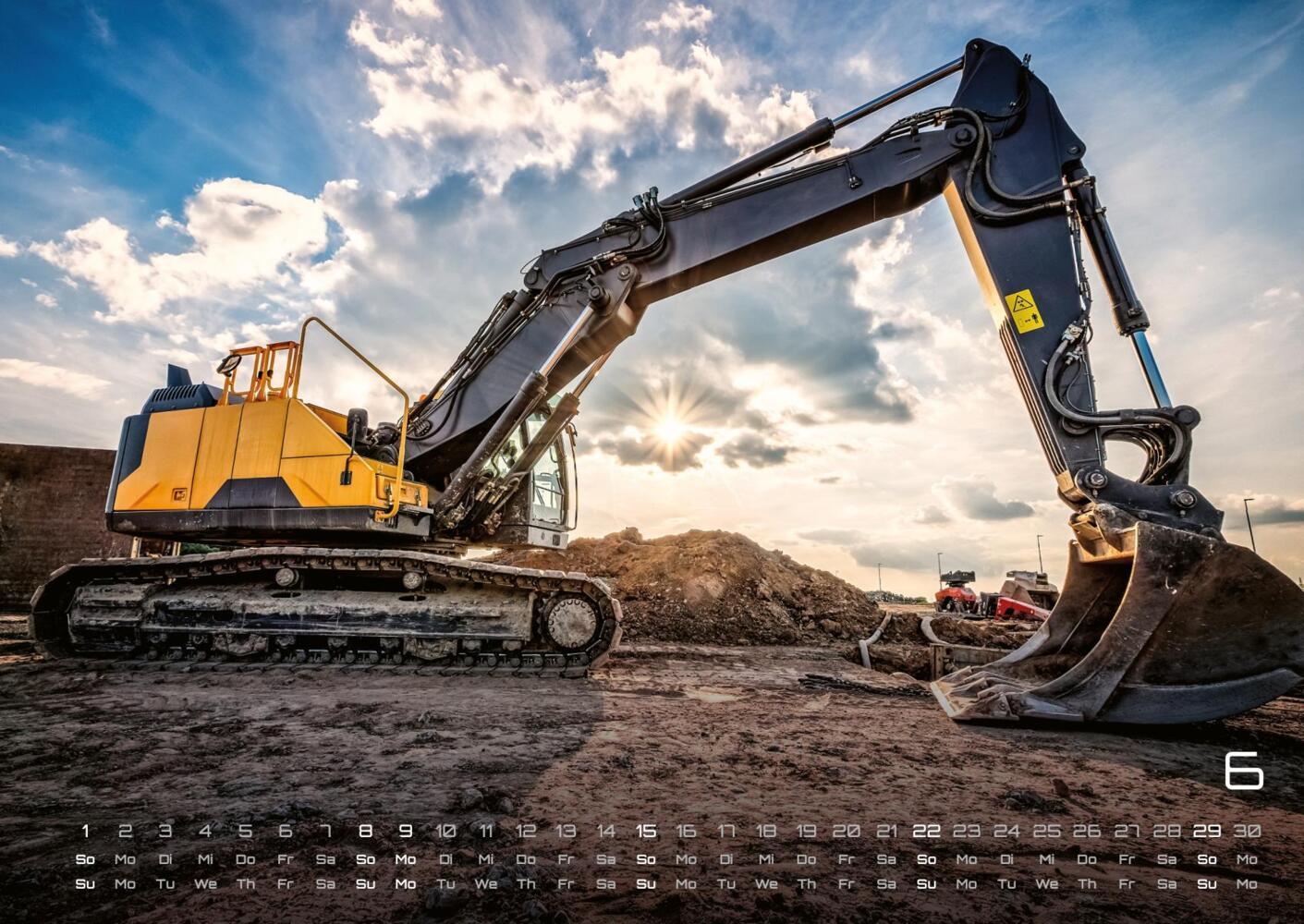 Bild: 9783986733834 | Baumaschinen - gigantische Bauhelfer - 2025 - Kalender DIN A2 | 15 S.